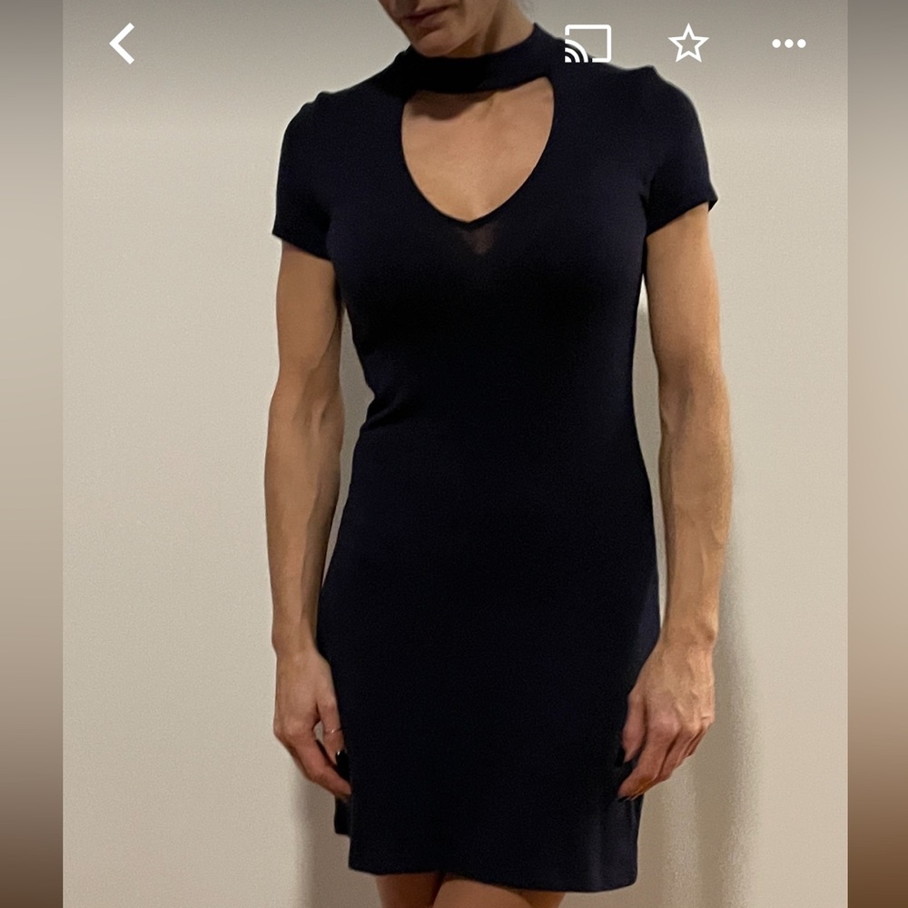 This simple yet beautiful navy blue dress fits perfectly.
